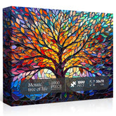 Mosaic tree of life Jigsaw Puzzle 1000 Pieces